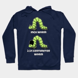 The Inch Worm and The Metric Worm with Bearskin Hat Hoodie